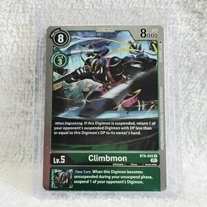 5/$20 Mint Climbmon Digimon Holo Card BT8-055 R by Bandai!!